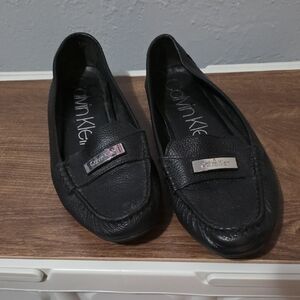 Calvin Klein Classic Black Leather Loafers